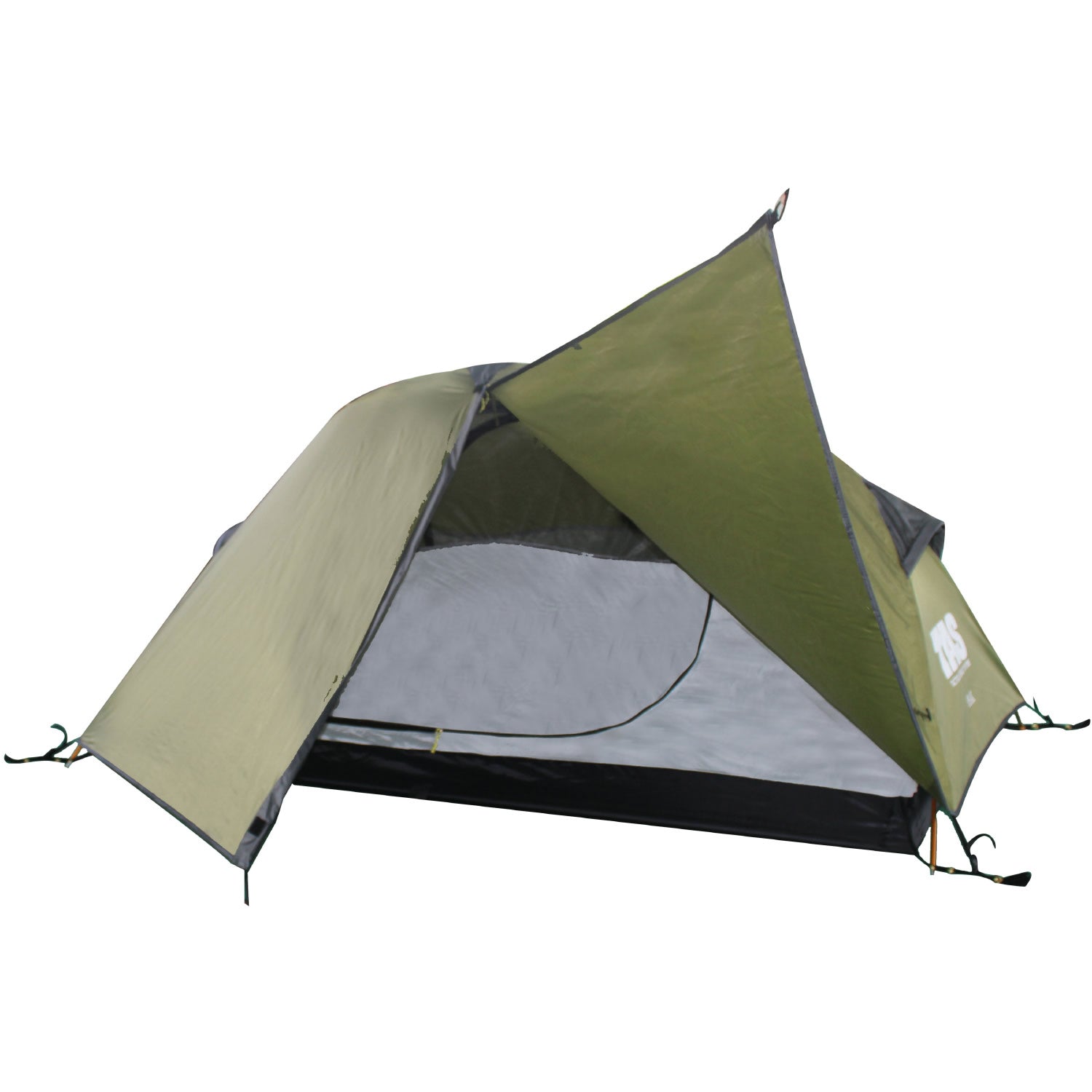 This explore 2 person tent is lightweight and compact great for Camping, Hiking and Backpacking Flysheet: 185T Polyester PU coating 5000mm water head rating Taped seams on fly sheet and floor. Inner: High Quality Mesh Floor: 150D Oxford PU coating 5000mm water head rating Poles: 2 Shock corded Dura-aluminium Poles Outer Bag: 150D Oxford PU waterproof coating, 2 Roomy pockets for equipment Packs down to 50x14cm Set up is 60+130+30cm x 210cm long x 100cm high