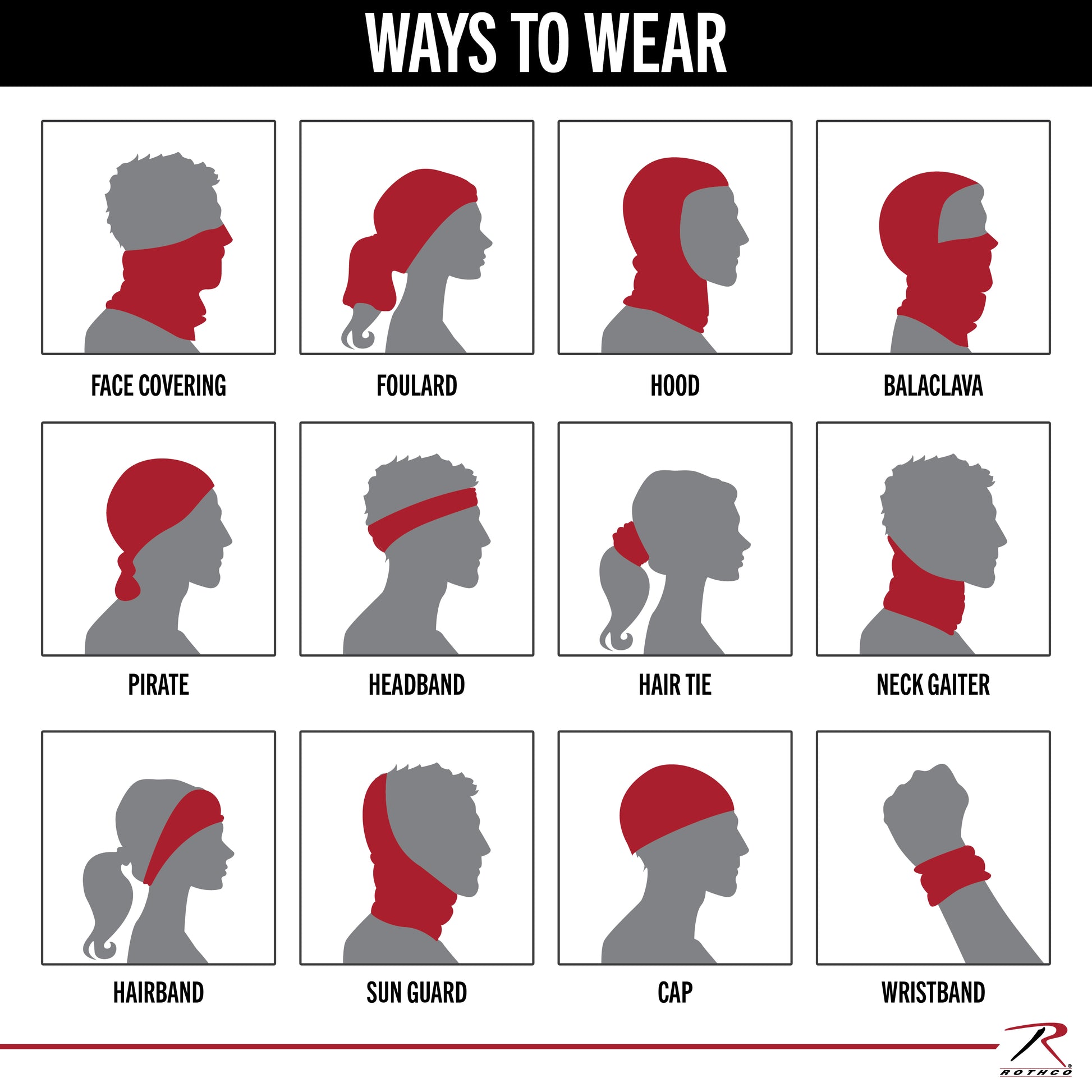 Rothco’s adaptable Multi-Use Tactical Wrap featuring a Police print has over a dozen applications and can be worn as a neck gaiter, bandana face covering, balaclava, headwrap, and more while on the job. www.moralepatches.com.au