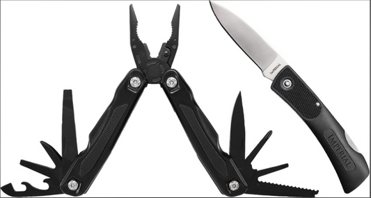 Imperial IMPCOM9CP Multi-Tool Combo with Stainless Steel Lock Back Folding Knife
