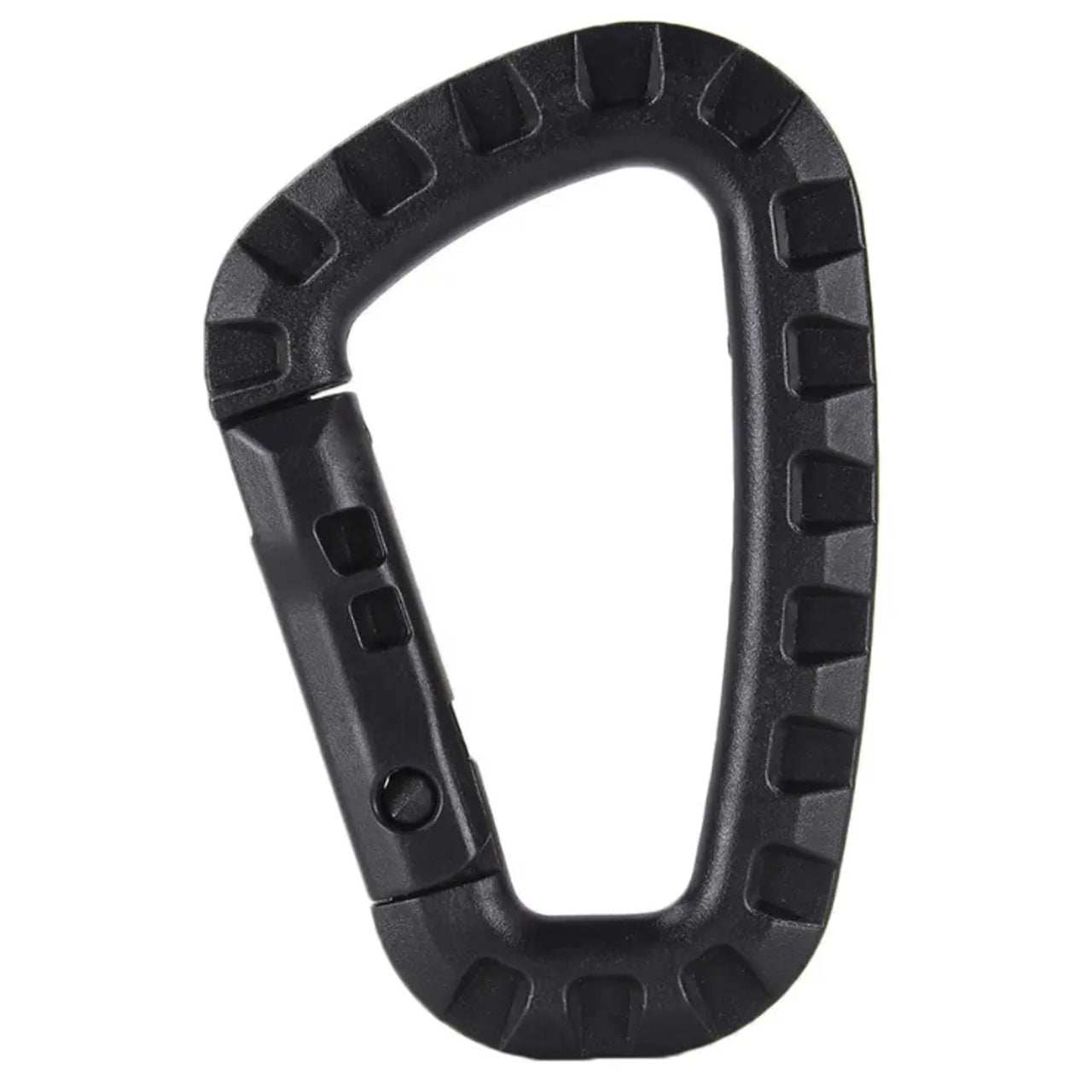 These firm carabiners are very practical and helpful equipment items. The hanging and securing of equipment works easy. Material: ABS plastic Anti-sliding design Weight: 45g www.moralepatches.com.au