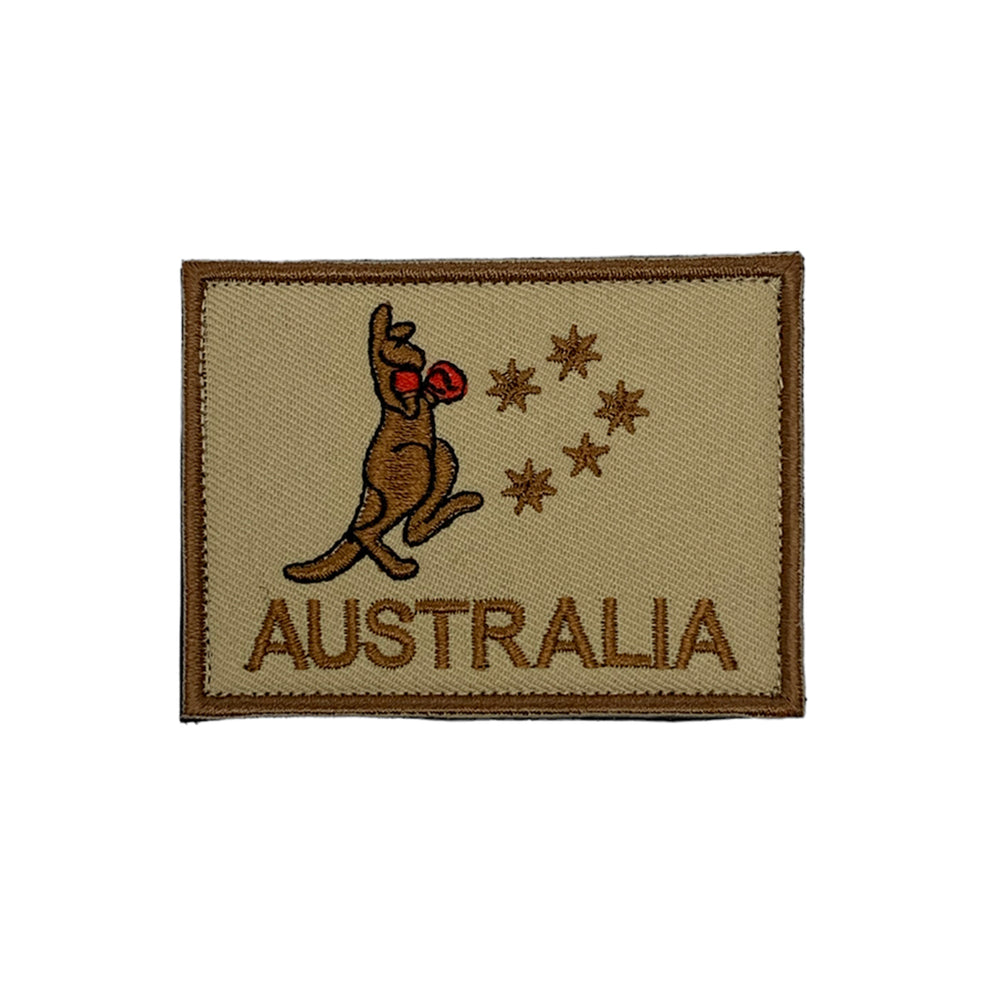 Boxing Kangaroo Tan & Brown Patch Morale Patches Australia