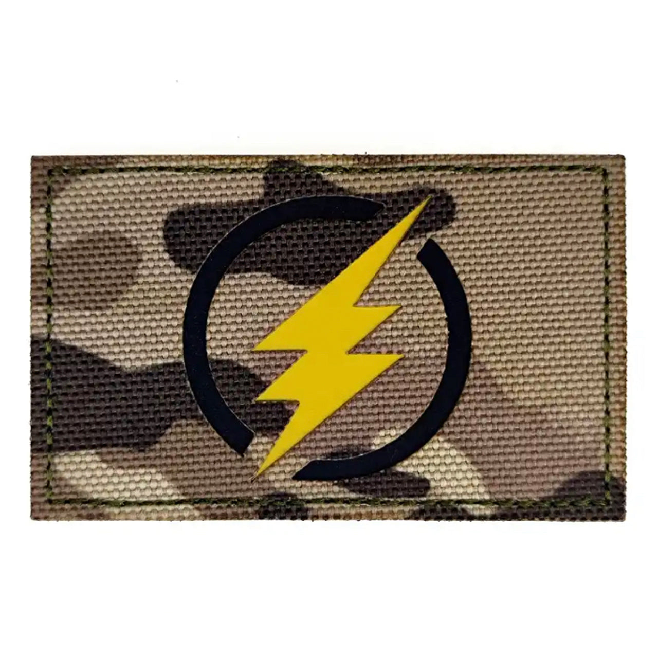 Lightning Bolt Laser Cut Multicam Patch Hook & Loop.   Size: 8x5cm  HOOK AND LOOP BACKED PATCH(BOTH PROVIDED) www.moralepatches.com.au