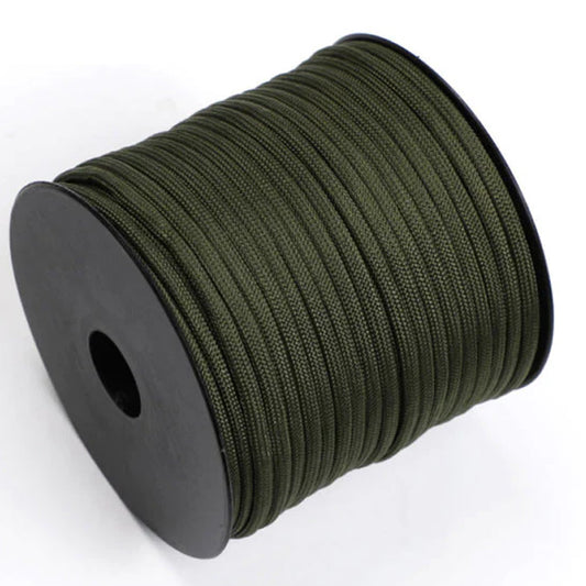 This 8 strand olive green para cord is strength tested to 200kg and ready for the next time you go out field.  Specifications:      Material: 8 strand hoochie cord     Colour: Olive green     Size: 100m, 200kg strength tested     Sold Per Meter www.moralepatches.com.au