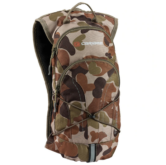 The Caribee Quencher is our mid size hydration backpack that is supplied with a 2L hydration reservoir. The slim line twin compartment design provides enough room for your phone, keys and a possible spray jacket, yet remains small enough not to be in the way when on the move.