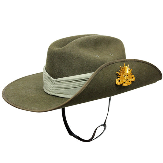 This is a wool felt reproduction "Australian Slouch Hat" (official designation "Hat, Khaki, Fur Felt).  www.moralepatches.com.au